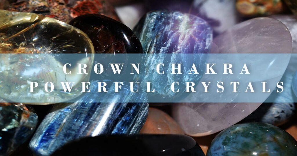 Most powerful crown chakra crystals kyanite - crystals stacked together randomly