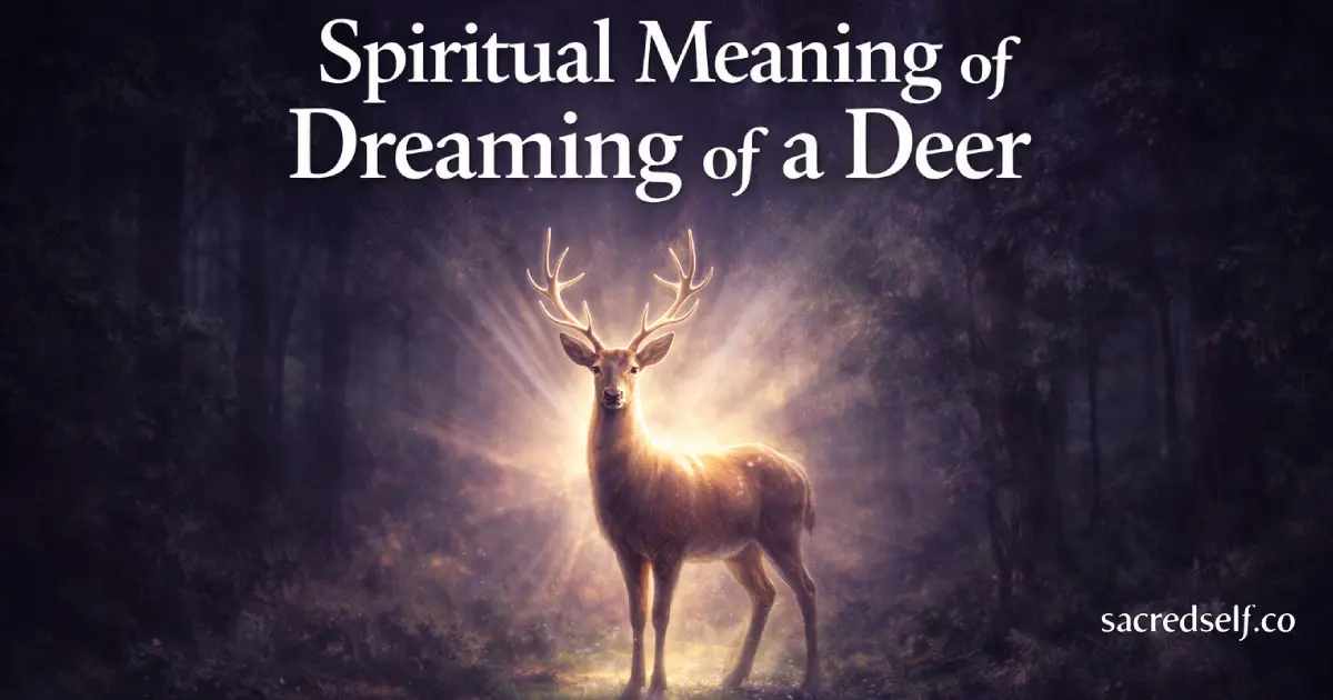 glowing deer in mystical forest dream meaning